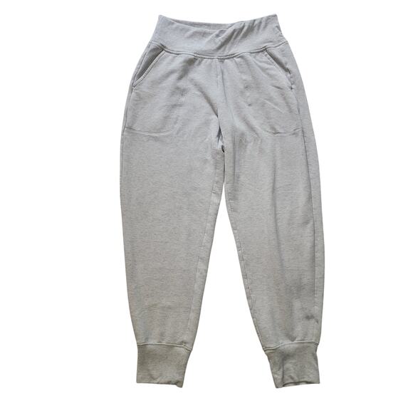 Athleta Size EST M Light Grey Joggers soft knit lounge tapered loungewear casual - Picture 1 of 6